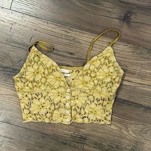 urban outfitters Green crochet crop top